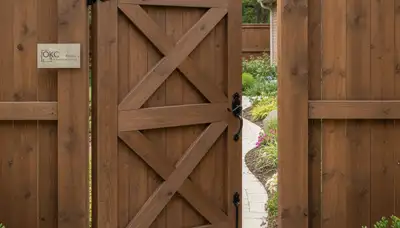 Custom gate and fence installation by Chop Chop Landscaping in Oklahoma City, OK