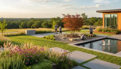 Landscaping crew providing lawn care service in Oklahoma City, OK