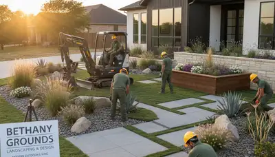 Landscaping crew serving Oklahoma City, OK with professional lawn care services