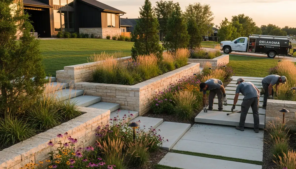 Professional landscaping service in Oklahoma City, OK for lawn care and yard maintenance