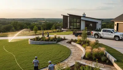 Landscaping team serving Oklahoma City, OK with professional lawn care services