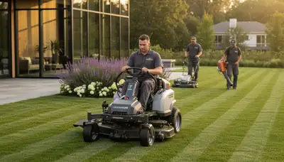 Professional lawn mowing service in Oklahoma City, OK by Chop Chop Landscaping for healthy green lawns