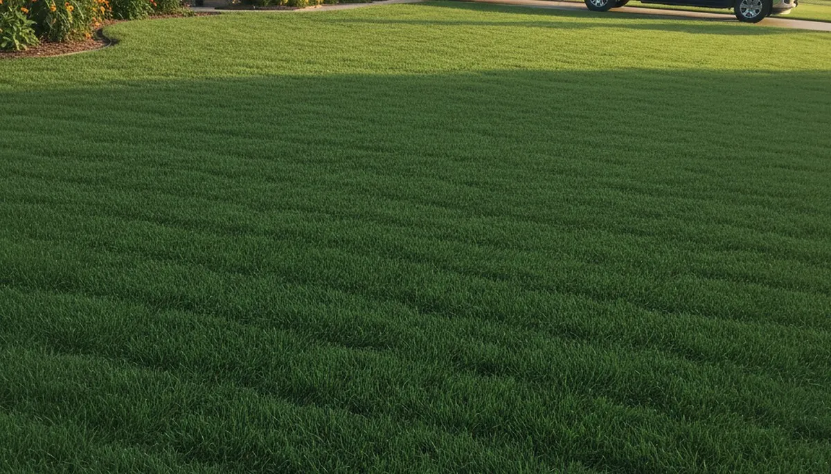 Lush green lawn showing professional lawn care results in Oklahoma City, OK by Chop Chop Landscaping